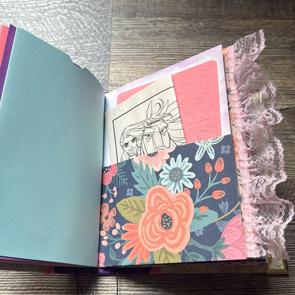 Disney Tangled Little Golden Book Junk Journal Rapunzel Handmade Gift - Picture 8 of 17